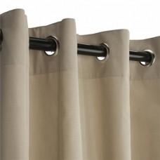 Hammock Source CUR108ABGRS-N 50 x 104.5 in. Sunbrella Outdoor Curtain with Nickel Plated Grommets&#44; Antique Beige   